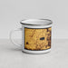 Left View Custom Lima Ohio Map Enamel Mug in Ember