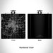 Rendered View of Lima Ohio Map Engraving on 6oz Stainless Steel Flask in Black