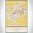 Lima Ohio Map Print Portrait Orientation in Woodblock Style With Shaded Background