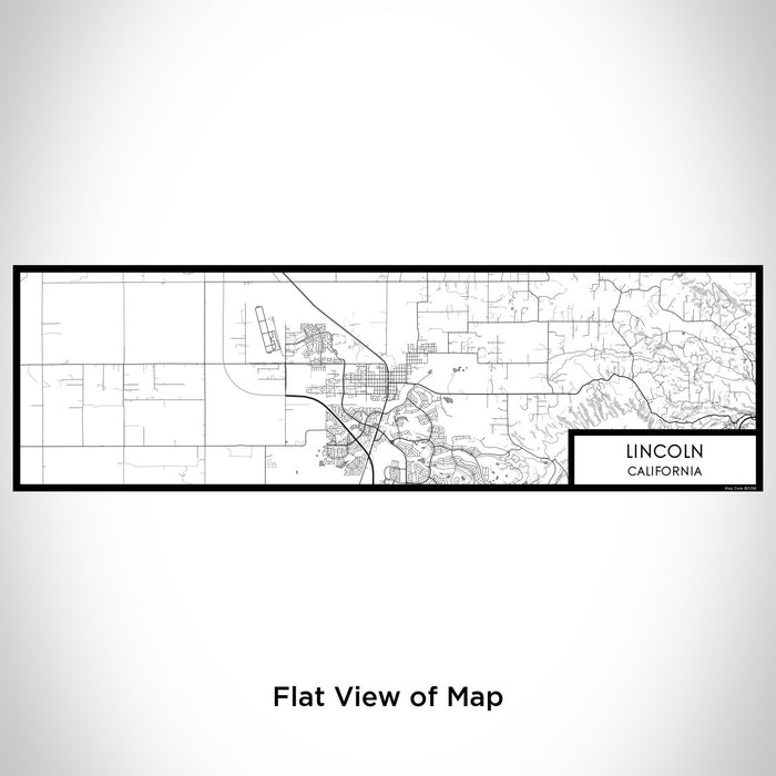 Flat View of Map Custom Lincoln California Map Enamel Mug in Classic