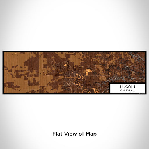 Flat View of Map Custom Lincoln California Map Enamel Mug in Ember