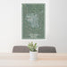 24x36 Lincoln Nebraska Map Print Portrait Orientation in Afternoon Style Behind 2 Chairs Table and Potted Plant