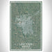 Lincoln Nebraska Map Print Portrait Orientation in Afternoon Style With Shaded Background