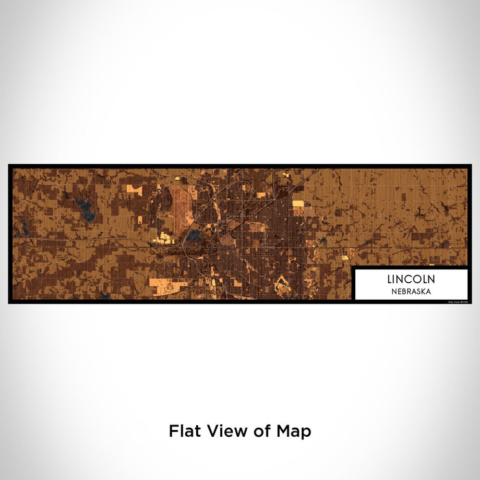 Flat View of Map Custom Lincoln Nebraska Map Enamel Mug in Ember