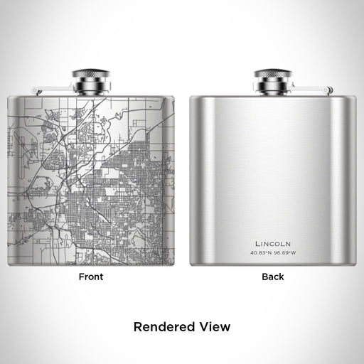 Rendered View of Lincoln Nebraska Map Engraving on undefined