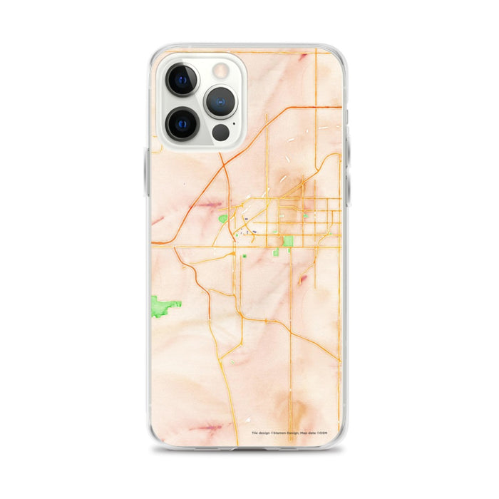 Custom Lincoln Nebraska Map iPhone 12 Pro Max Phone Case in Watercolor