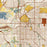 Lincoln Nebraska Map Print in Woodblock Style Zoomed In Close Up Showing Details