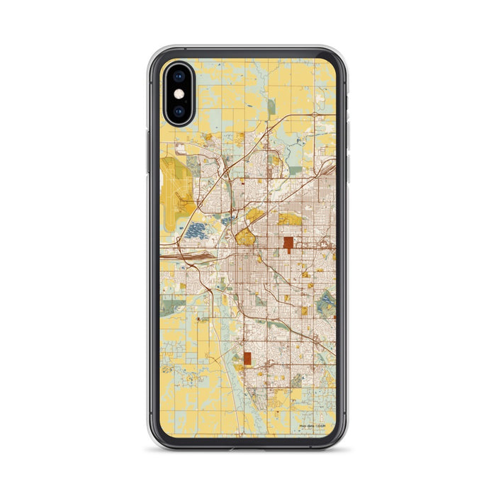 Custom Lincoln Nebraska Map Phone Case in Woodblock