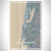 Lincoln City Oregon Map Print Portrait Orientation in Afternoon Style With Shaded Background