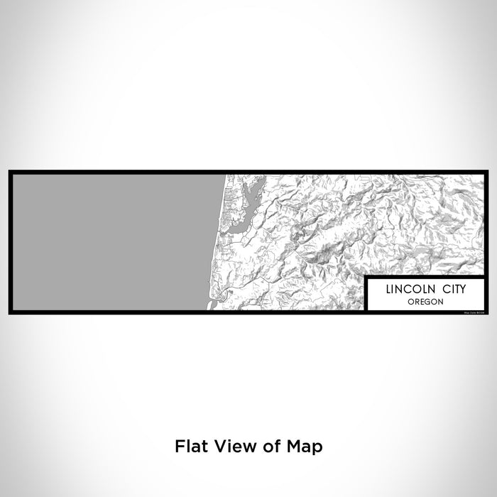 Flat View of Map Custom Lincoln City Oregon Map Enamel Mug in Classic