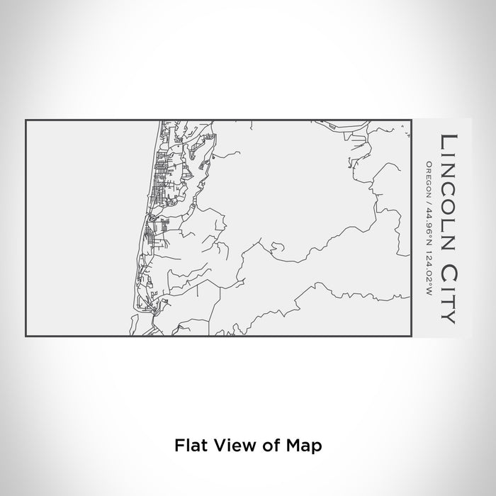 Rendered View of Lincoln City Oregon Map Engraving on 17oz Stainless Steel Insulated Cola Bottle in White