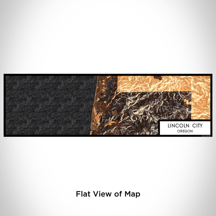 Flat View of Map Custom Lincoln City Oregon Map Enamel Mug in Ember