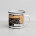 Right View Custom Lincoln City Oregon Map Enamel Mug in Ember