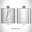 Rendered View of Lincoln City Oregon Map Engraving on 6oz Stainless Steel Flask