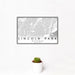 12x18 Lincoln Park Michigan Map Print Landscape Orientation in Classic Style With Small Cactus Plant in White Planter