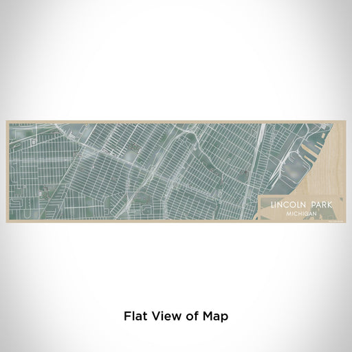 Flat View of Map Custom Lincoln Park Michigan Map Enamel Mug in Afternoon