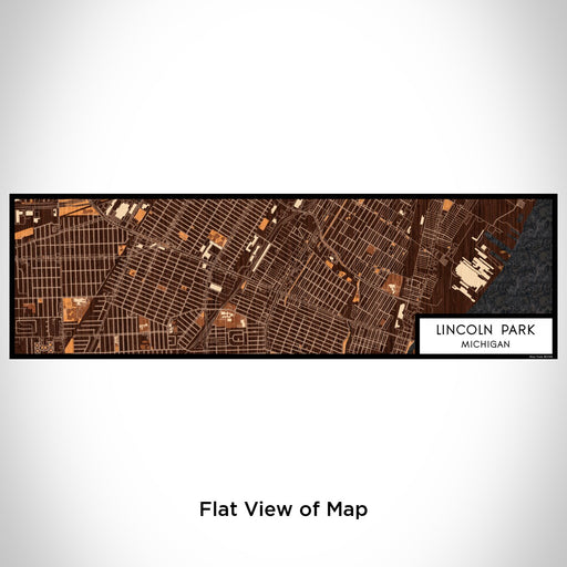 Flat View of Map Custom Lincoln Park Michigan Map Enamel Mug in Ember
