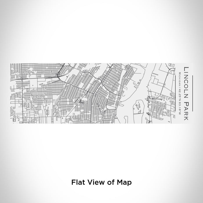 Rendered View of Lincoln Park Michigan Map Engraving on 10oz Stainless Steel Insulated Cup with Sliding Lid in White