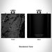 Rendered View of Lincoln Park Michigan Map Engraving on 6oz Stainless Steel Flask in Black