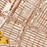Lincoln Park Michigan Map Print in Woodblock Style Zoomed In Close Up Showing Details