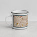 Left View Custom Lincoln Park Michigan Map Enamel Mug in Woodblock