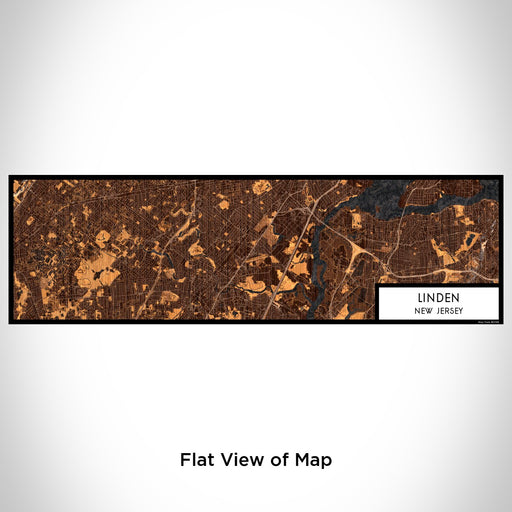 Flat View of Map Custom Linden New Jersey Map Enamel Mug in Ember
