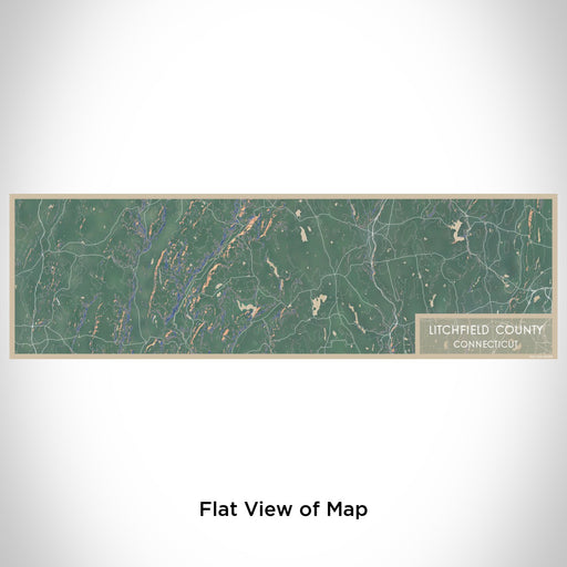 Flat View of Map Custom Litchfield County Connecticut Map Enamel Mug in Afternoon