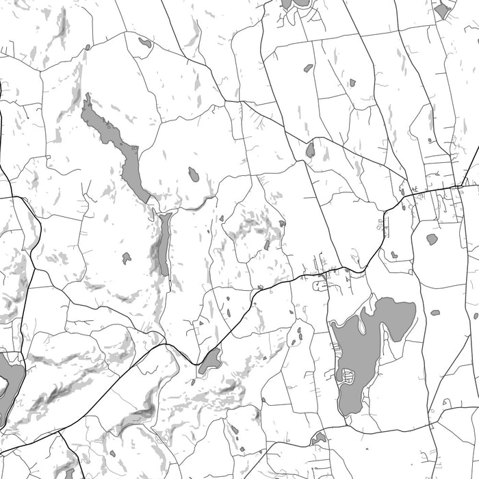 Litchfield County Connecticut Map Print in Classic Style Zoomed In Close Up Showing Details