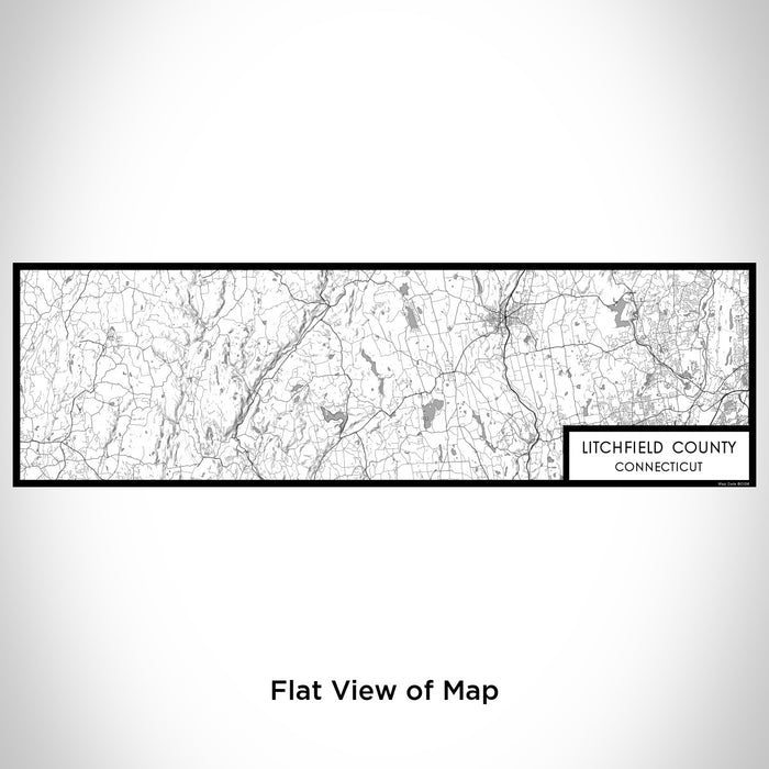 Flat View of Map Custom Litchfield County Connecticut Map Enamel Mug in Classic