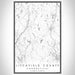 Litchfield County Connecticut Map Print Portrait Orientation in Classic Style With Shaded Background