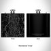 Rendered View of Litchfield County Connecticut Map Engraving on 6oz Stainless Steel Flask in Black