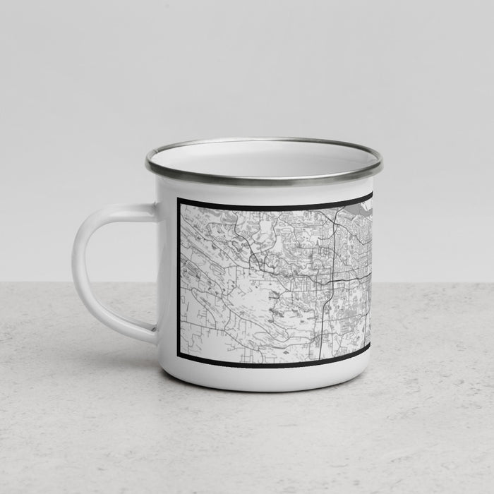 Left View Custom Little Rock Arkansas Map Enamel Mug in Classic