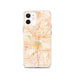 Custom Little Rock Arkansas Map iPhone 12 Phone Case in Watercolor