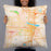 Person holding 22x22 Custom Little Rock Arkansas Map Throw Pillow in Watercolor