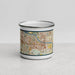 Front View Custom Little Rock Arkansas Map Enamel Mug in Woodblock