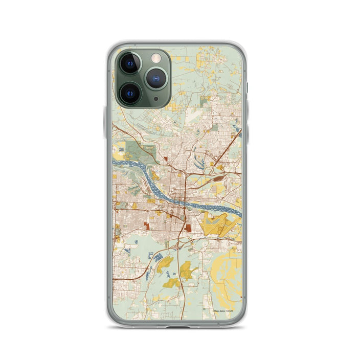 Custom Little Rock Arkansas Map Phone Case in Woodblock