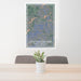 24x36 Little Switzerland North Carolina Map Print Portrait Orientation in Afternoon Style Behind 2 Chairs Table and Potted Plant