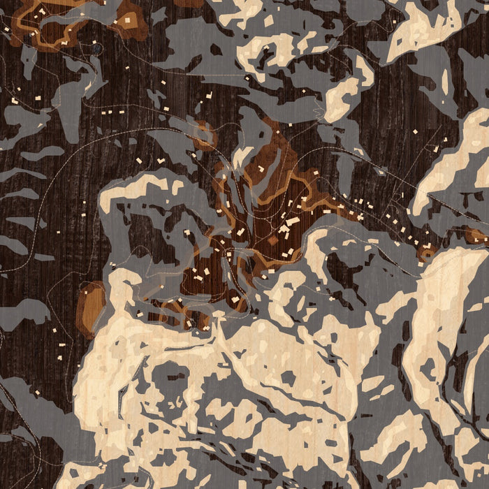 Little Switzerland North Carolina Map Print in Ember Style Zoomed In Close Up Showing Details