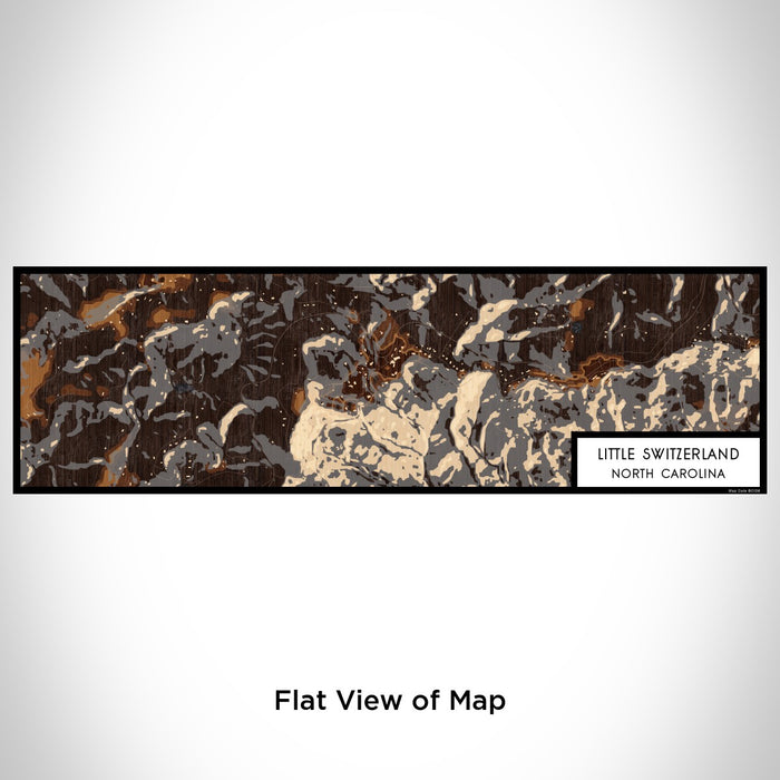 Flat View of Map Custom Little Switzerland North Carolina Map Enamel Mug in Ember
