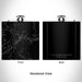 Rendered View of Little Switzerland North Carolina Map Engraving on 6oz Stainless Steel Flask in Black