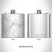 Rendered View of Little Switzerland North Carolina Map Engraving on 6oz Stainless Steel Flask