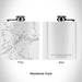 Rendered View of Little Switzerland North Carolina Map Engraving on 6oz Stainless Steel Flask in White