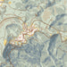 Little Switzerland North Carolina Map Print in Woodblock Style Zoomed In Close Up Showing Details