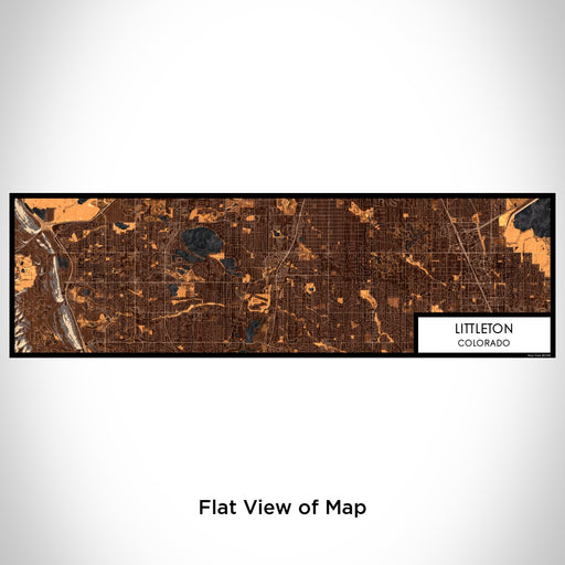Flat View of Map Custom Littleton Colorado Map Enamel Mug in Ember