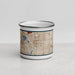 Front View Custom Littleton Colorado Map Enamel Mug in Woodblock
