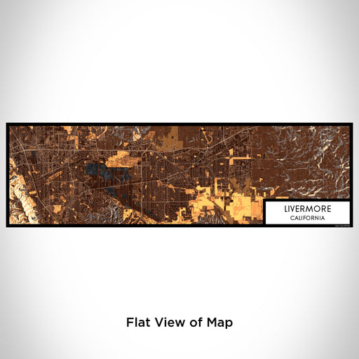 Flat View of Map Custom Livermore California Map Enamel Mug in Ember