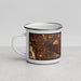 Left View Custom Livermore California Map Enamel Mug in Ember