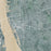Liverpool England Map Print in Afternoon Style Zoomed In Close Up Showing Details