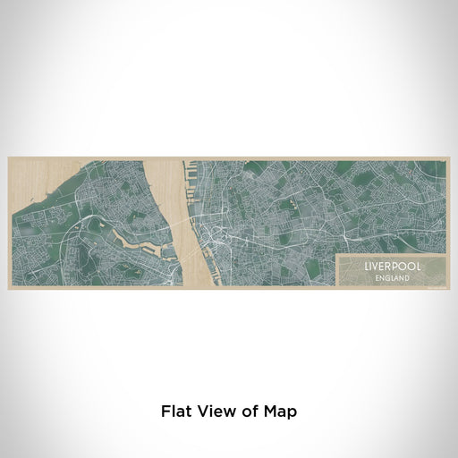 Flat View of Map Custom Liverpool England Map Enamel Mug in Afternoon