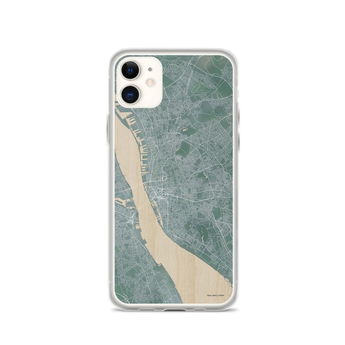 Custom iPhone 11 Liverpool England Map Phone Case in Afternoon